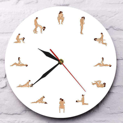 Moderne Wanduhr Kamasutra Design Geschenk