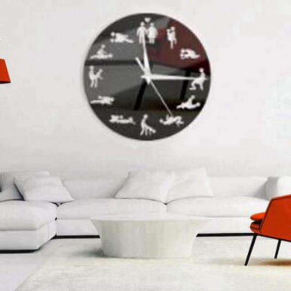 Witzige Sex Stellungen Wanduhr als Geschenk