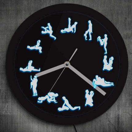 LED Wanduhr Kamasutra Leuchtend Modern