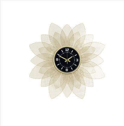 Moderne Designer Wanduhr Blume Transparent Gold