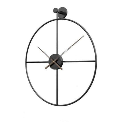 Nordische Design Wanduhr Metall schwarz