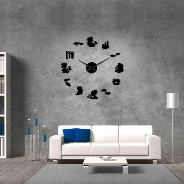 DIY Wanduhr für Schönheitssalon Deko