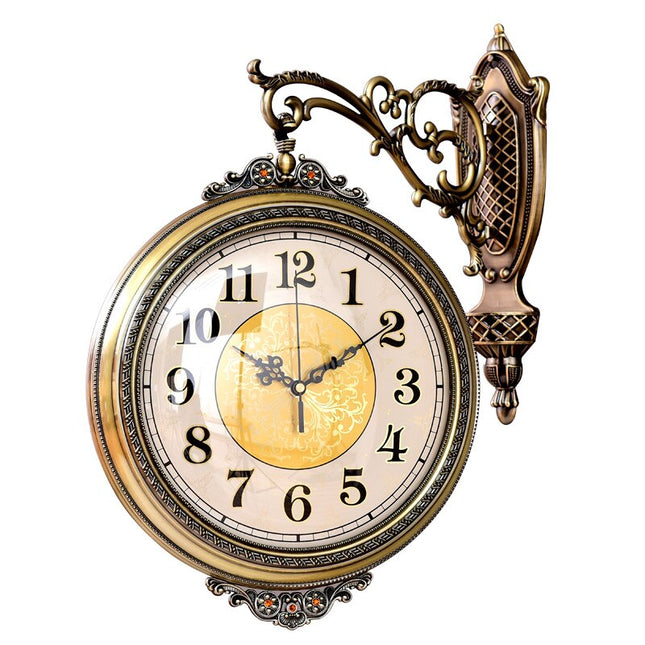 Antike Bahnhofsuhr doppelseitig für Wand