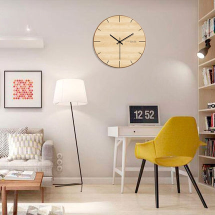 Minimalistische Wanduhr Holz für Wohnzimmer