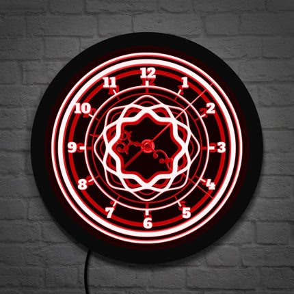 Abstrakte Design LED Wanduhr modern
