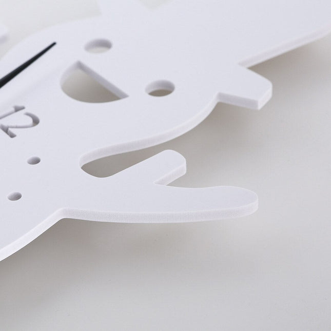 Wanduhr für Kinder als Schneemann