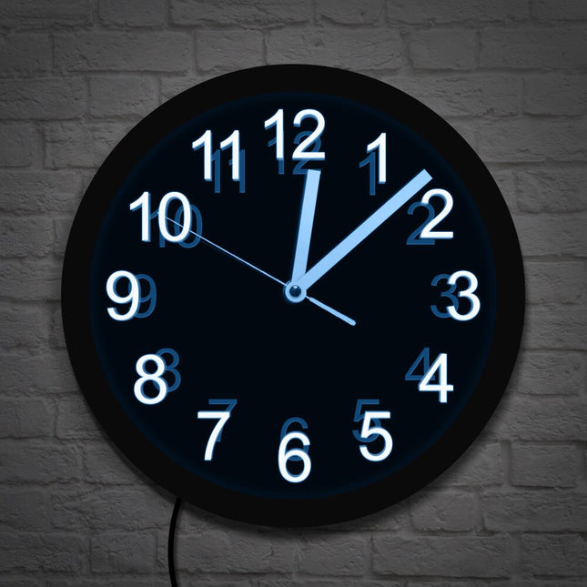 LED-Wanduhr mit arabischem Ornament-Design