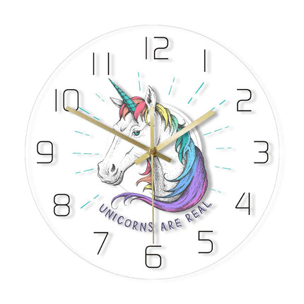 Wanduhr mit Einhorn für Mädchenzimmer