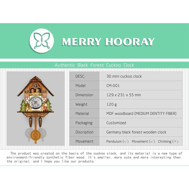 Klassische Kuckucksuhr aus Holz bemalt