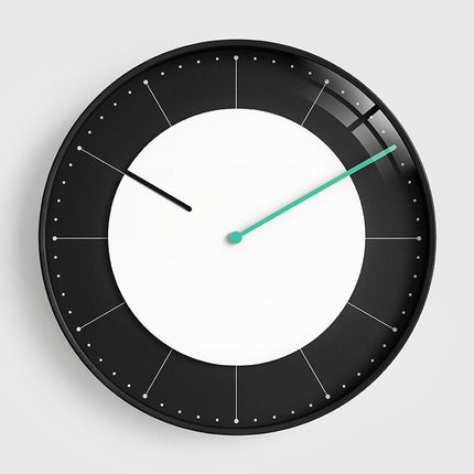 Minimalistische Design Wanduhr schwarz weiß