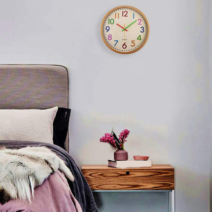 Kinder Wanduhr mit bunten Zahlen