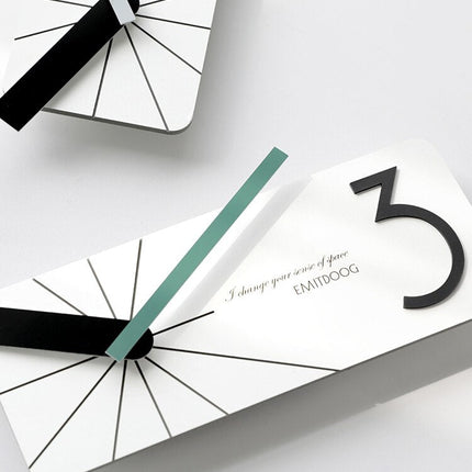 Rechteckige Wanduhr modernes minimalistisches Design