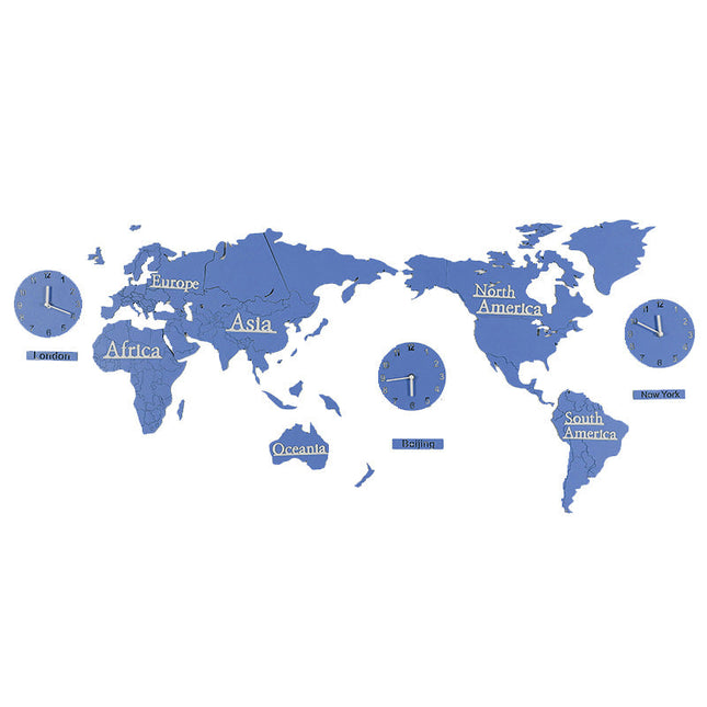 Originelle Weltkarte Wanduhr fürs Wohnzimmer