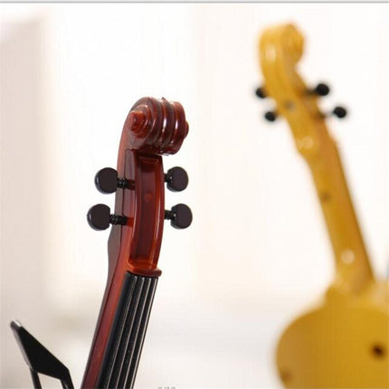 Dekorative Tischuhr in Geigenform aus Holz