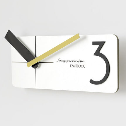 Rechteckige Wanduhr modernes minimalistisches Design