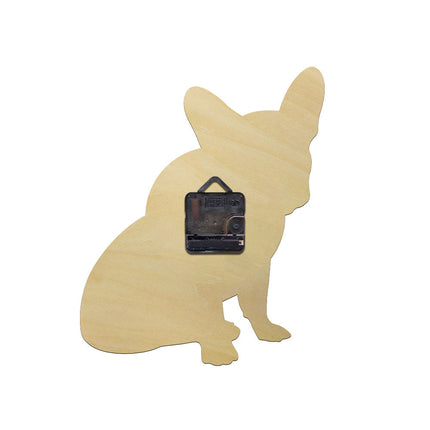 Wanduhr aus Holz in Hundeform