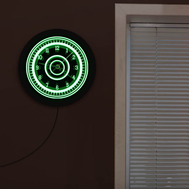 Leuchtende Design Wanduhr für Wohnzimmer