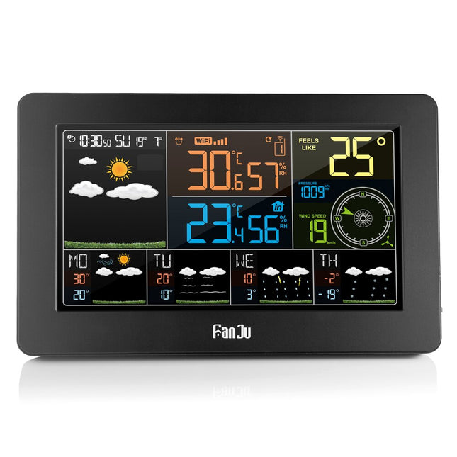 Funkwetterstation mit Wecker und Farbdisplay