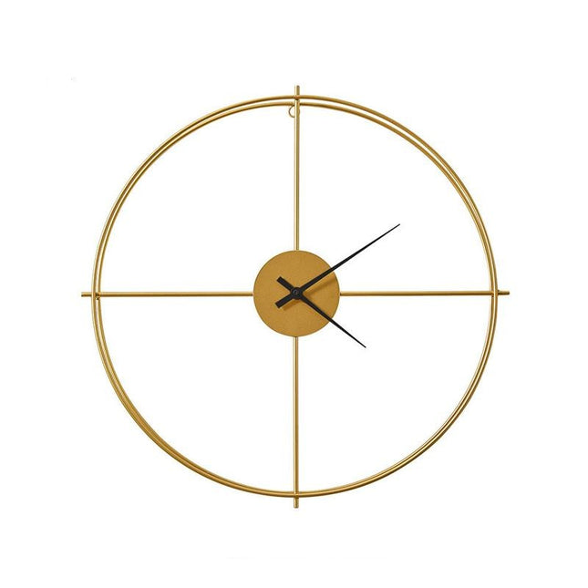 Runde Wanduhr Gold minimalistisches Design