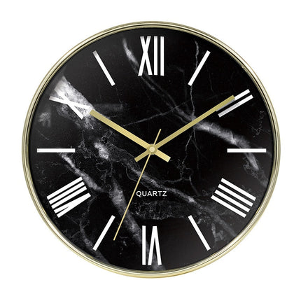 Moderne Wanduhr Marmor-Optik mit Quarzuhrwerk