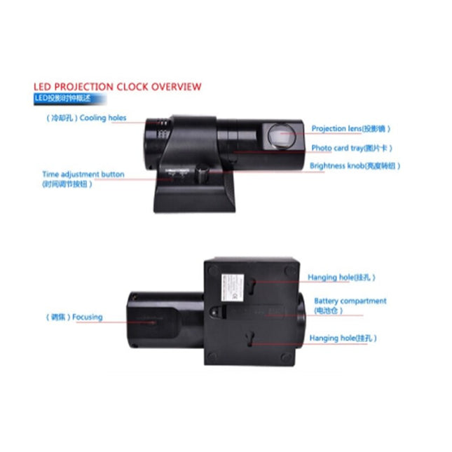 Analoge Projektionsuhr für die Wand