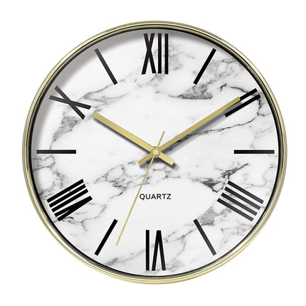 Moderne Wanduhr Marmor-Optik mit Quarzuhrwerk