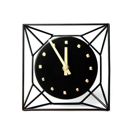 Moderne Design Tischuhr aus Metall