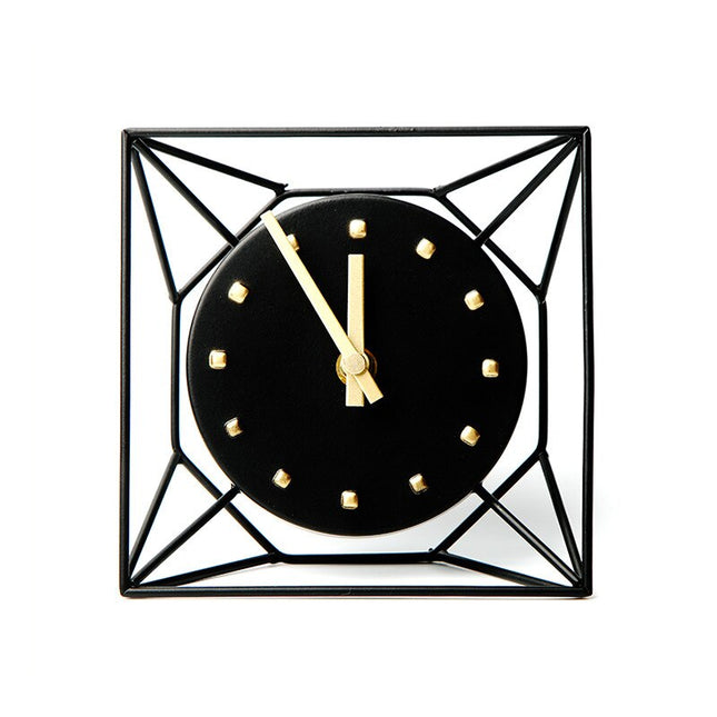 Moderne Design Tischuhr aus Metall