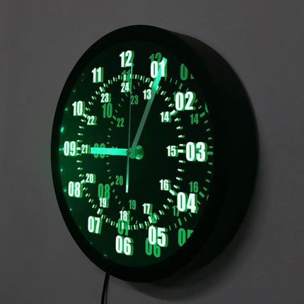 Militär Design Wanduhr mit LED-Licht