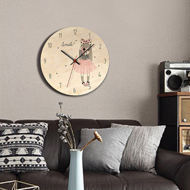 Wanduhr für Mädchenzimmer Ballerina Design