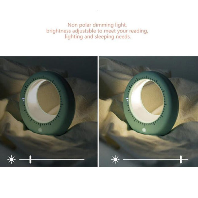 Futuristische Tischuhr mit Mond-Nachtlicht