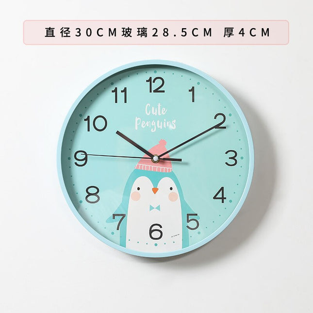 Süße Kinder Wanduhr mit Hasenmotiv