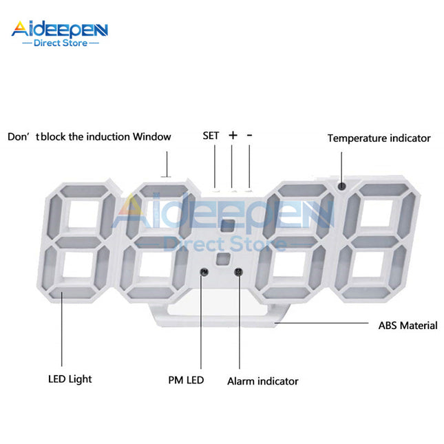 Moderne 3D LED Digital Tischuhr