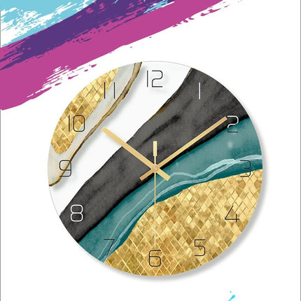 Moderne Design Wanduhr abstrakt Gold