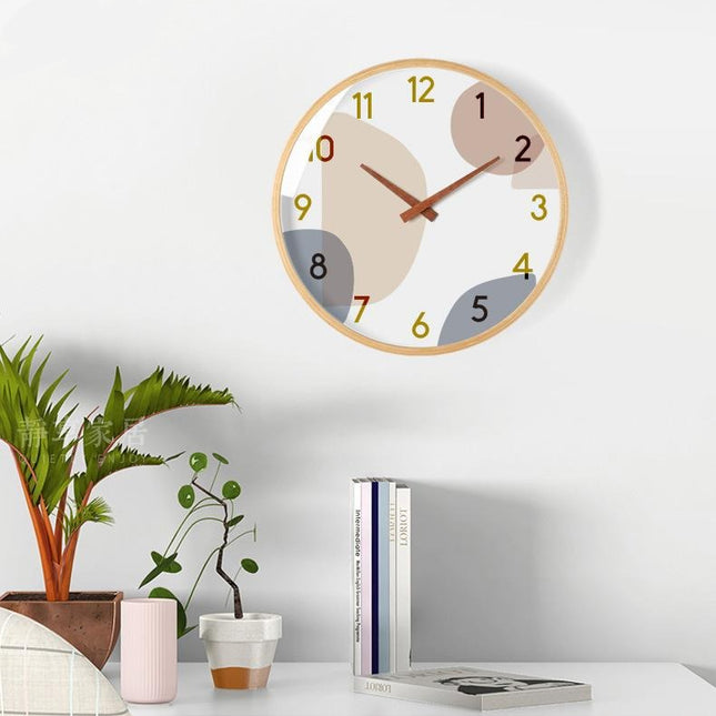 Kreative Wanduhr Holz abstraktes Design