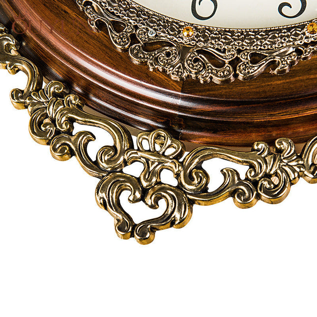 Antike Pendeluhr Holz Metall Barock