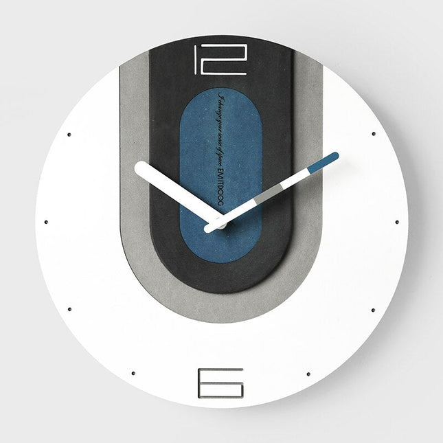 Moderne Design Wanduhr bunt geometrisch