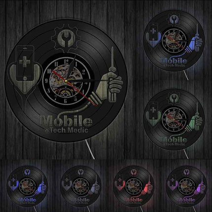 Handy Reparatur Schallplattenuhr für Techniker Geschenk