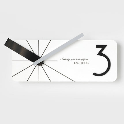 Rechteckige Wanduhr modernes minimalistisches Design