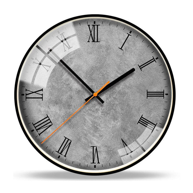 Moderne Wanduhr in grauer Betonoptik