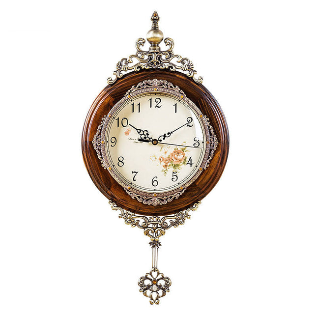 Antike Pendeluhr Holz Metall Barock