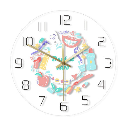 Lustige Wanduhr für die Zahnarztpraxis