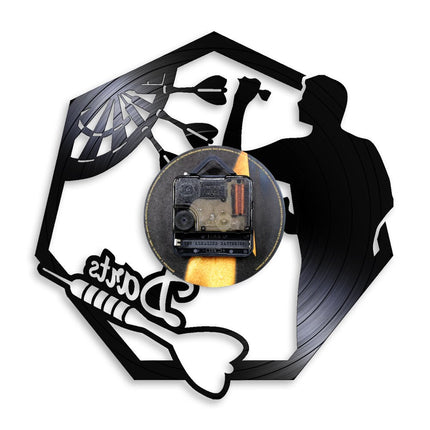 Darts Schallplattenuhr als coole Deko für Bar