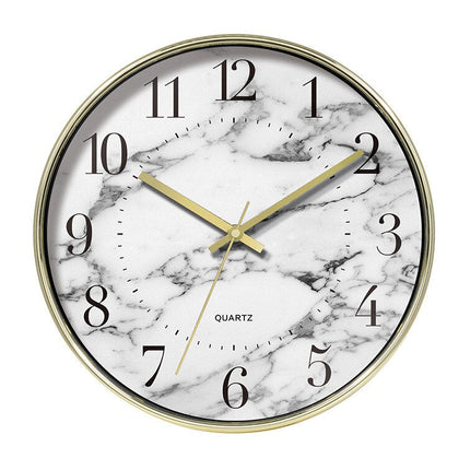 Moderne Wanduhr Marmor-Optik mit Quarzuhrwerk