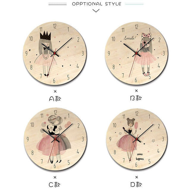 Wanduhr für Mädchenzimmer Ballerina Design