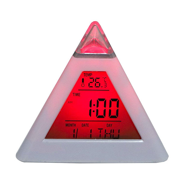 Pyramidenwecker mit 7-farbigem LED Stimmungslicht