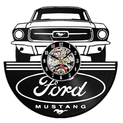 Mustang Auto Schallplattenuhr für Autofans Geschenk
