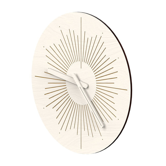 Design Wanduhr modern mit Sonnenstrahlen