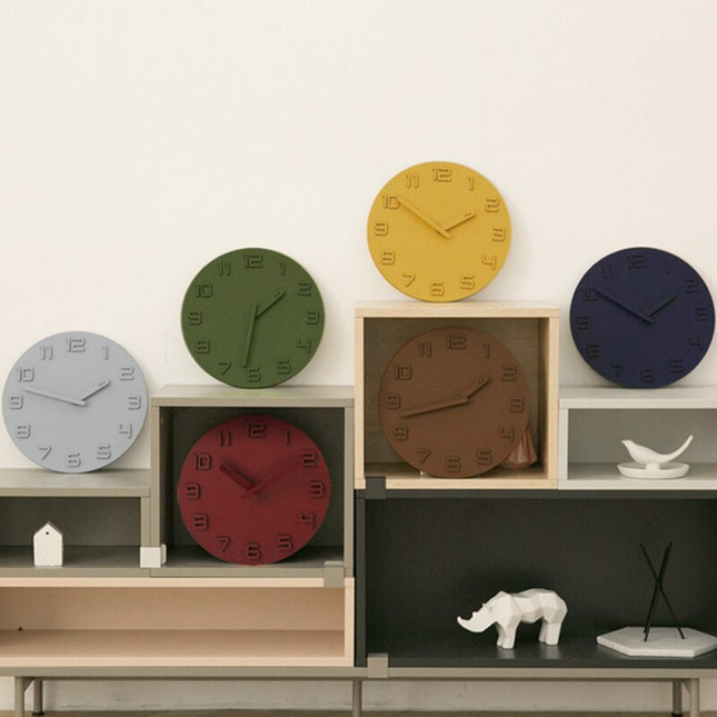 Wanduhr mit 3D Zahlen Design