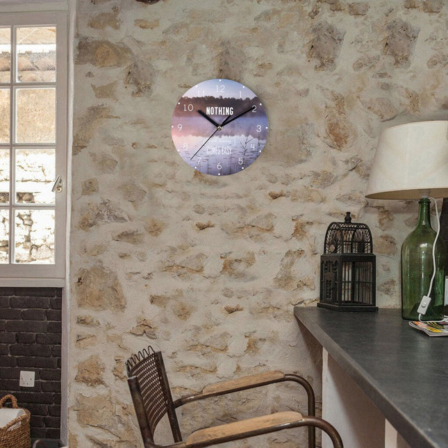 Wanduhr mit motivierendem Spruch Design